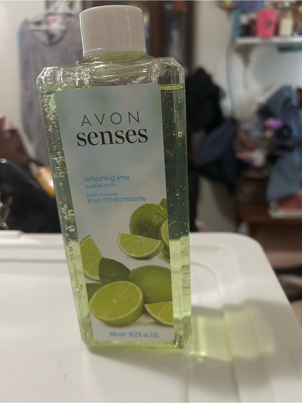 Avon Senses Lime Bubble Bath Gel - Light Green
